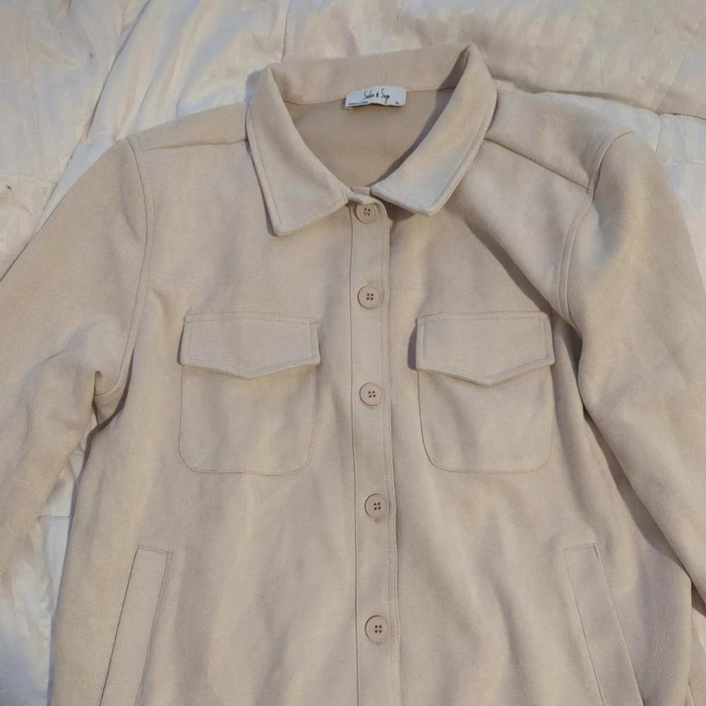 Sadie & Sage Cream Utility Jacket